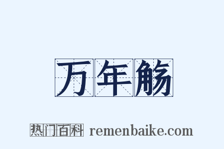 万年觞是什么意思的图片